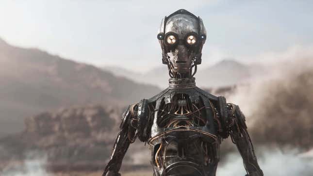 A screenshot shows a droid from Star Wars Eclipse. 