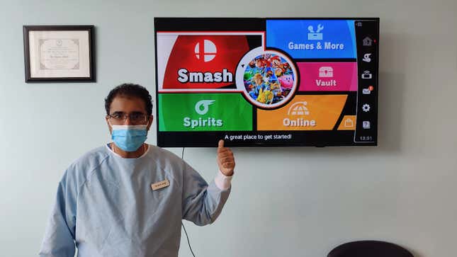 Dentist challenges people to Smash Bros.