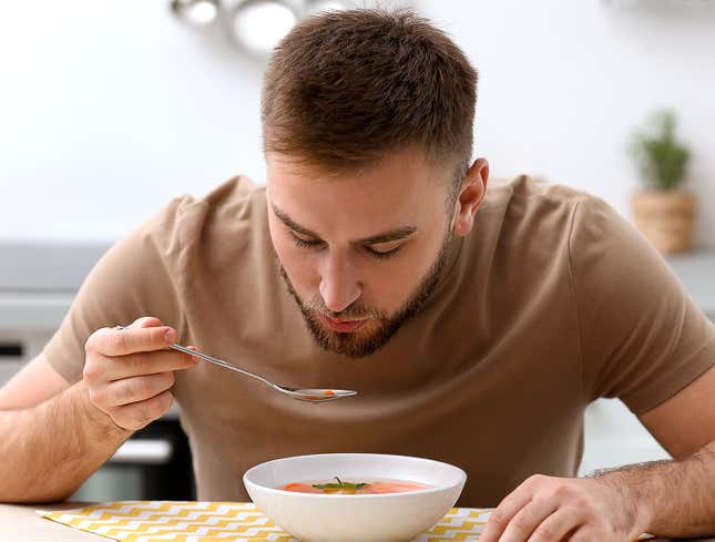 Image for article titled Bowl Of Soup Brings Man’s Lifetime Carrot Total To 11
