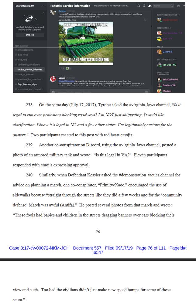 A letter allegedly received by a local business which had opposed Jason Kessler’s permit for the Unite the Right rally in Charlottesville in 2017.