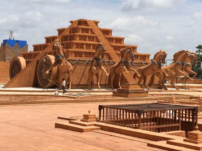 The sets of ‘Bahubali’.