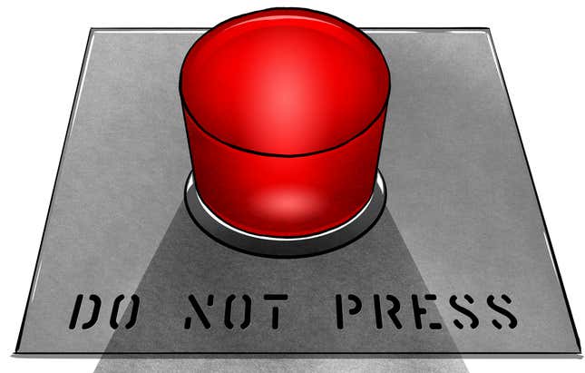 Image for article titled Why We Always Want to Push the Big Red Button