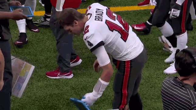 Tom Brady smashed another Surface tablet during a game. A