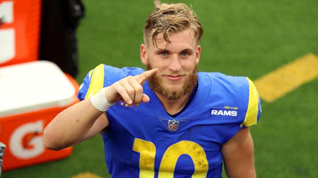 Cooper Kupp of the Los Angeles Rams leaves the field after defeating