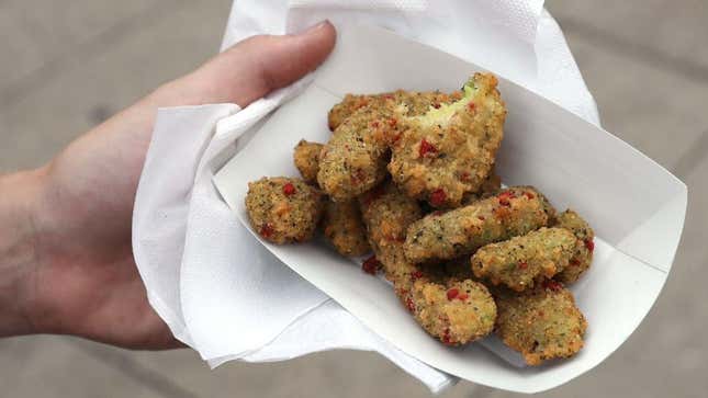 Deep-fried avocado slices sold at the Iowa State Fair in 2019