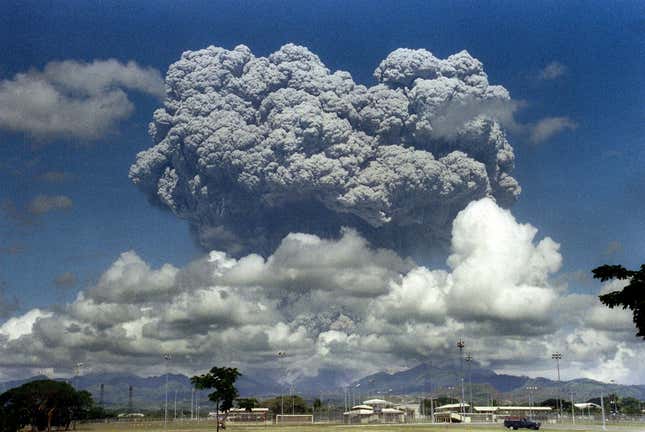 The eruption of Mount Pinatubo on June 15, 1991 in the Philippines was the second largest volcanic eruption of the 20th century. 