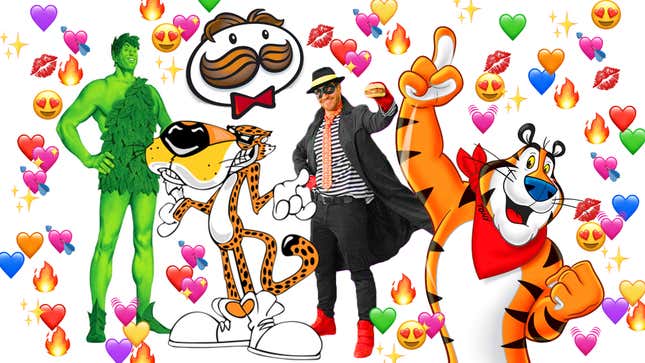 Sexy food mascots: Green Giant, Chester Cheetah, Hamburglar, Tony the Tiger