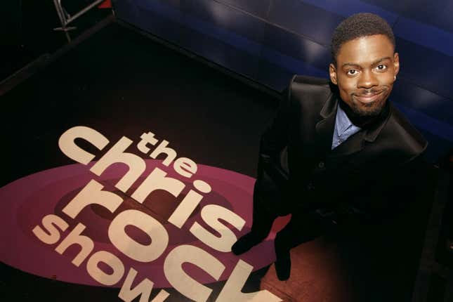 Chris Rock on the set of his late-night HBO comedy show “The Chris Rock Show.”