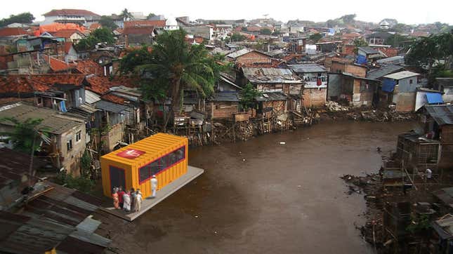 An artist's impression of a 'City App' in Dhaka, Bangladesh.