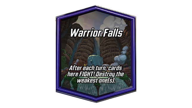 A screenshot shows the zone artwork for Warrior Falls.