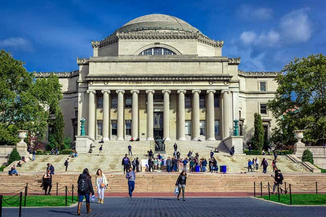 Columbia University Library buildings with columns and dome