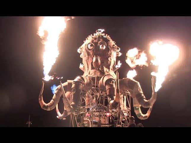 Fire-shooting Octopus Car almost redeems Burning Man