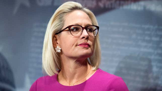 Image for article titled Kyrsten Sinema Defends Senate Filibuster As Necessary For Her To Stay Politically Relevant
