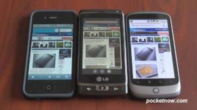 Mobile Browser Deathmatch: Windows Phone 7 vs Nexus One vs iPhone