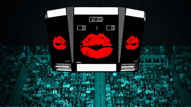 Image for article titled The Kiss Cam And American Sports Fans: The History Of A Romance