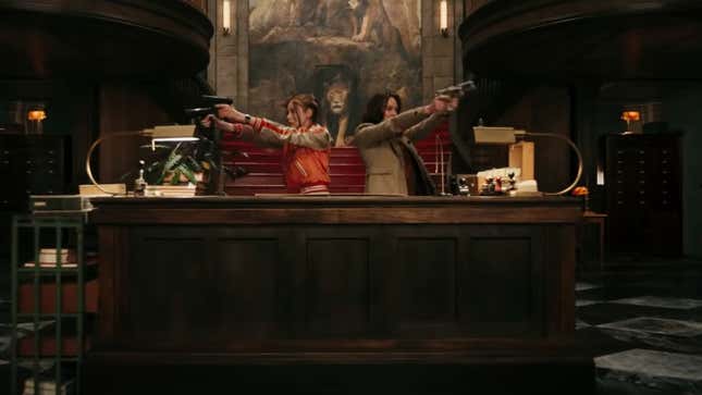 Karen Gillan and Lena Headey are a kick-ass mother-daughter assassin duo in the <i>Gunpowder Milkshake</i> trailer