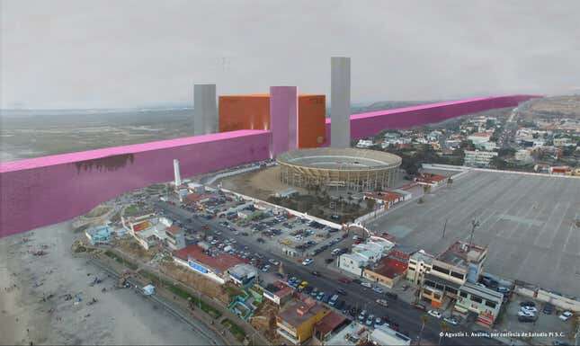 shopping mall on border wall by Estudio 3.14