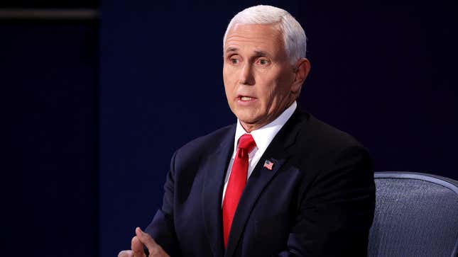 Image for article titled Pence Says Decision To Run For President Came After God Told Him He Could Get 6-Figure Speaking Deal From It