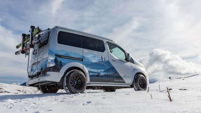 A photo of the Nissan electric campervan concept. 