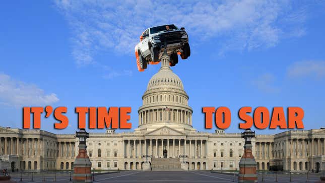 Image for article titled Here&#39;s How We Are Going To Jump A Ram TRX Over The U.S. Capitol