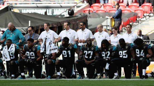 Image for article titled It would be cool if some of the Jacksonville Jaguars kneeled in protest of Ron DeSantis’ recent actions