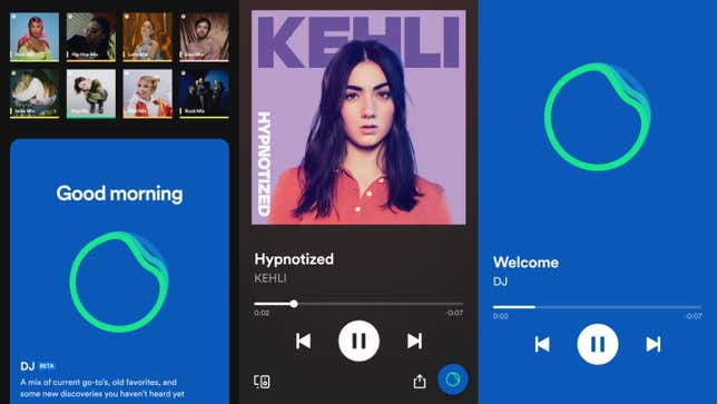 Spotify’s new AI-powered DJ is a cute little green circle that recommends you music and commentates on the songs you’re listening to. 