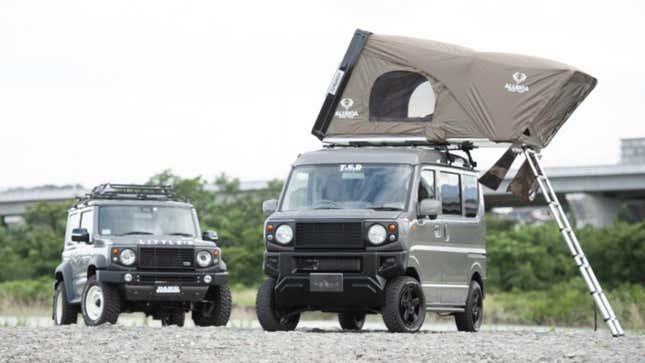 Image for article titled The Suzuki Jimny Fuses With The Suzuki Every To Make The Cutest Overland Kei Car