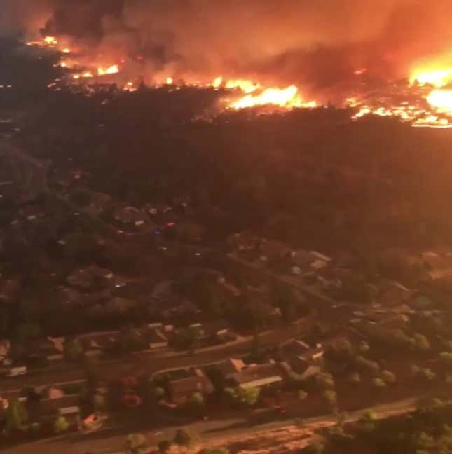Image for article titled The aftermath of destructive wildfires, seen from above