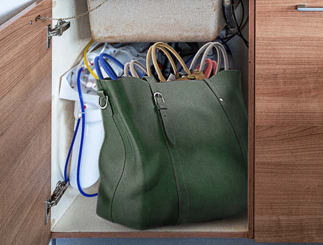 Image for article titled Wealthy Woman Keeps Birkin Bag Full Of Other Birkin Bags Under Sink