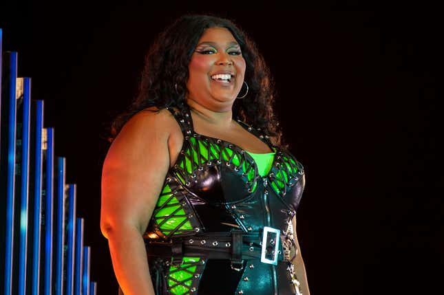 Lizzo performs at Roskilde Festival 2023 on July 01, 2023 in Roskilde, Denmark.
