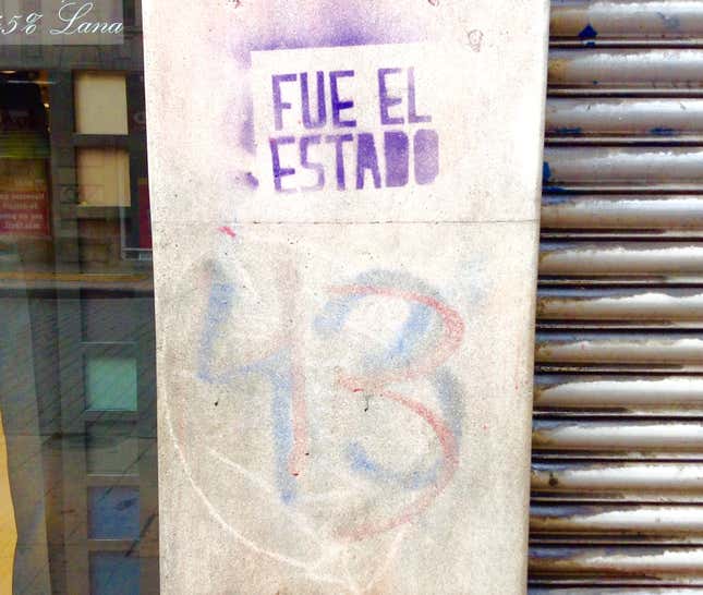 Image for article titled One year later, Mexico City refuses to let memory of the 43 missing students die