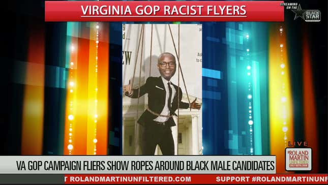 Image for article titled Black Virginia Democrats Call Out Republican Opponents for Flyers Featuring Black Politicians Dangling From Ropes Like Puppets