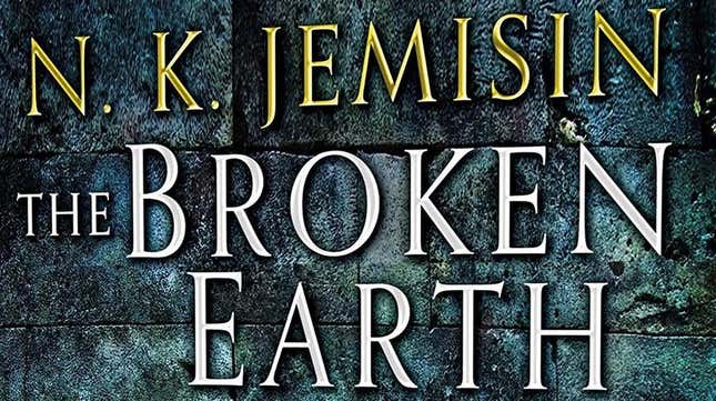 The cover of a collected edition of N.K. Jemisin's Broken Earth trilogy.