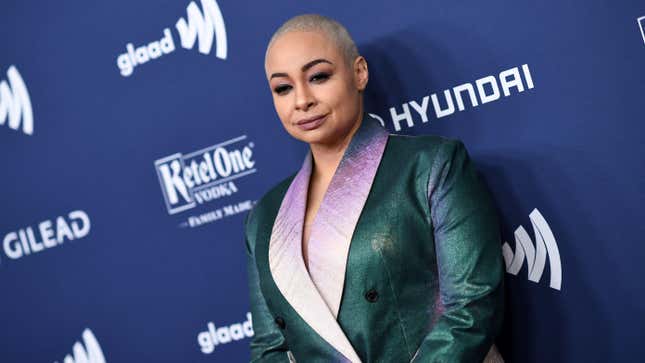 Raven-Symone arrives for the 34th annual GLAAD awards at the Beverly Hilton hotel in Beverly Hills, California, on March 30, 2023.