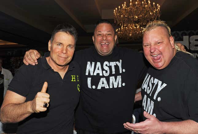 Lanny Poffo (l.) with The Nasty Boys