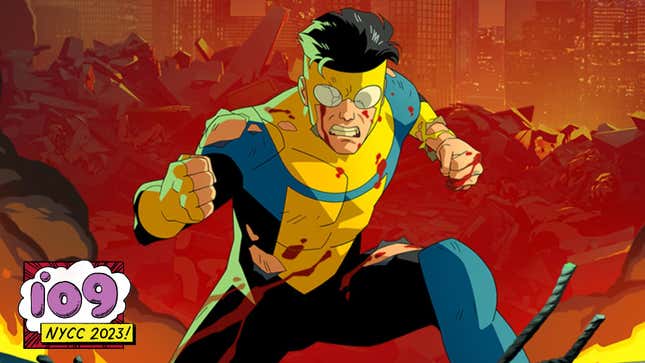 Invincible in a poster for season two of the titular animated series.