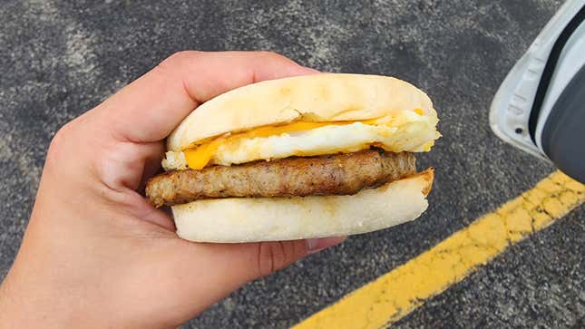 Wendy's new English Muffin breakfast sandwich with sausage