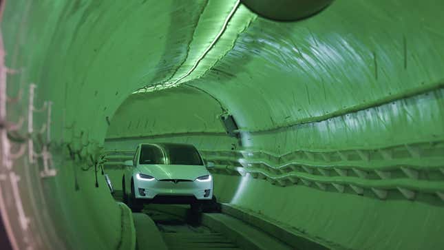 Imagen para el artículo titulado Las Vegas aprueba expandir el túnel de Elon Musk por toda la ciudad (pero no lo pagarán los contribuyentes)
