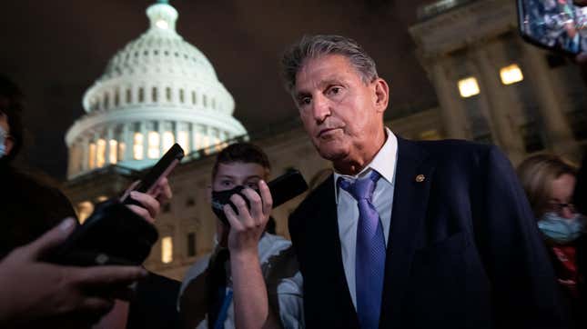 Image for article titled We Must All Yell At Joe Manchin Until He Cooperates