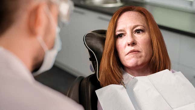 Image for article titled ‘And What Do You Want Me To Do, Brush Every Night?’ Snaps Jen Psaki At Dentist Suggesting She Could Improve Oral Hygiene