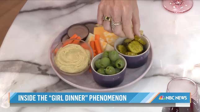 Girl Dinner is so trendy it made the news. 