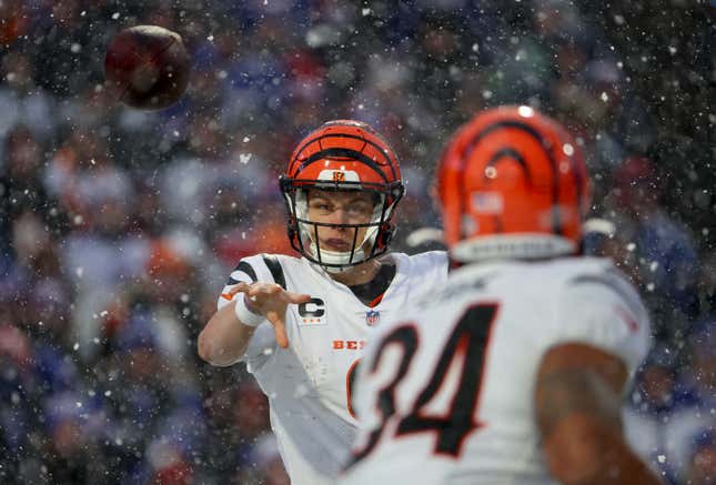 Cincinnati Bengals quarterback Joe Burrow vs. Buffalo Bills, January 23,  2023 