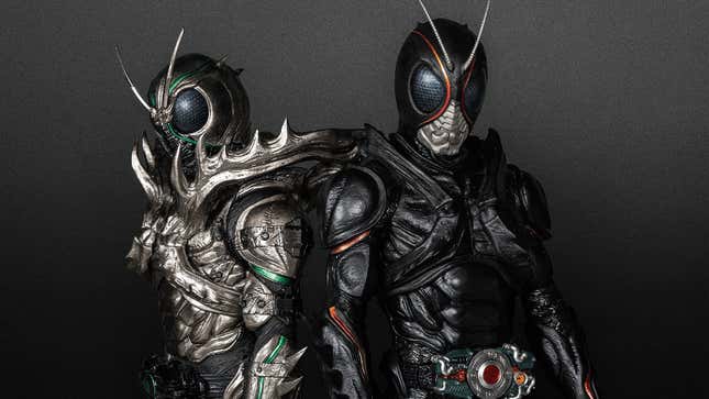 Promotional images of Kamen Riders Black Sun and Shadow Moon for the film Kamen Rider Black Sun. 