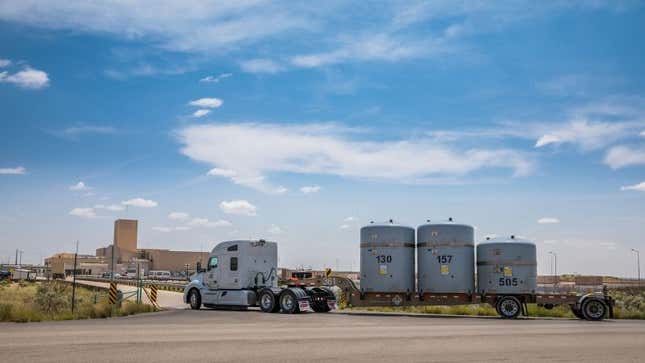 Another shipment of Transuranic (TRU) waste arrives safely at the Waste Isolation Pilot Plant, 26 miles southeast of Carlsbad, New Mexico.