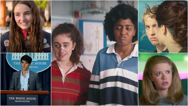 Clockwise from top left: Booksmart (Annapurna); Bottoms (MGM); Portrait Of A Lady On Fire (Lilies Film); But I’m A Cheerleader (Lionsgate); Red, White &amp; Royal Blue (Amazon Studios)
