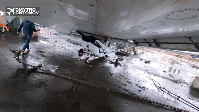 Image for article titled New Video Shows The Burned Antonov An-225's Damage In Detail