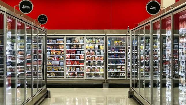 grocery store frozen foods aisle