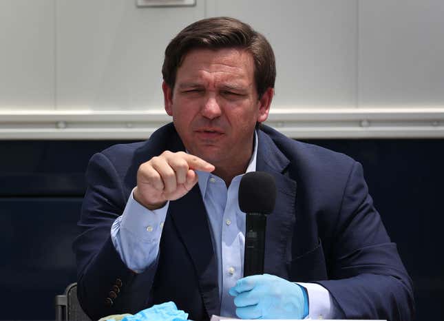 Image for article titled Florida Gov. Ron DeSantis Continues Quest to Be America’s Biggest Jackass