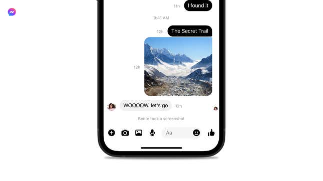 Image for article titled Meta&#39;s Encrypted Messenger Gets Screenshot Warnings and Other New Features