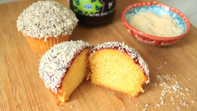 Image for article titled Forget Frosting and Give Your Cupcakes the Lamington Treatment